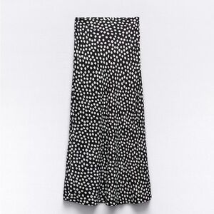 Zara Polka Dot Black and White Skirt NWT